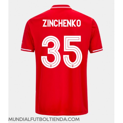 Camiseta Nottingham Forest Oleksandr Zinchenko #35 Primera Equipación Replica 2025-26 mangas cortas